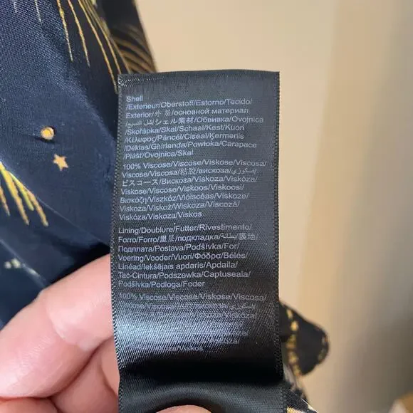 FARM RIO Golden Foliage Layered Asymmetrical Ruffle Maxi Skirt Medium - Picture 7 of 9